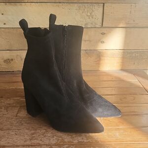Steve Madden Black Suede Ankle Boots